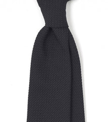 Slim Black Grenadine Tie