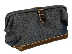 Denim & Leather Dopp Kit