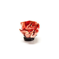 Red & Cream Gingham Lapel Flower